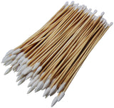 Double Sided Tapered and Regular Tip 6" Wood Handle Cotton Tipped Weapon Cleaning Swabs Non-Sterile