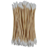 Double Sided Tapered Tip 6" Wood Handle Cotton Tipped Weapon Cleaning Swabs Non-Sterile