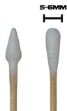Double Sided Tapered and Regular Tip 6" Wood Handle Cotton Tipped Weapon Cleaning Swabs Non-Sterile