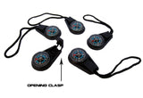 Type-III 5pc Liquid Filled Zipper Pull Compass Set for Paracord Projects or Bug-Out Bags