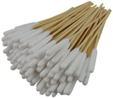 Single Sided Cylinder Tip 6" Wood Handle Cotton Tipped Weapon Cleaning Swabs Non-Sterile