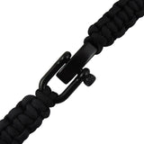 Type-III Flat Black Adjustable Stainless Steel Shackle For Paracord Bracelets