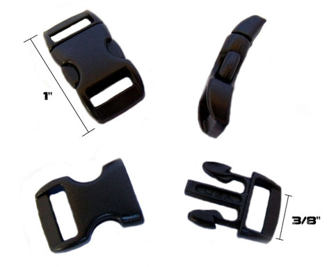 Type-III 3/8 Side Release Contoured Buckles for Paracord