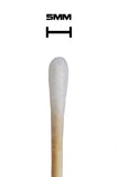 Double Sided Regular Tip 6" Wood Handle Cotton Tipped Weapon Cleaning Swabs Non-Sterile