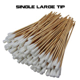 Type-III 200pc 6" Wood Handle Cotton Tipped Weapon Cleaning Swabs Non-Sterile
