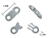 Type-III 1/4" Grey Side Safety Release Buckles for Paracord Bracelets, Necklaces, and Lanyards