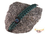 Type-III 7 Strand 550 Paracord Bracelet with Compass in Solid Colors