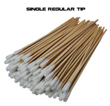 Type-III 100pc 6" Wood Handle Cotton Tipped Weapon Cleaning Swabs Non-Sterile